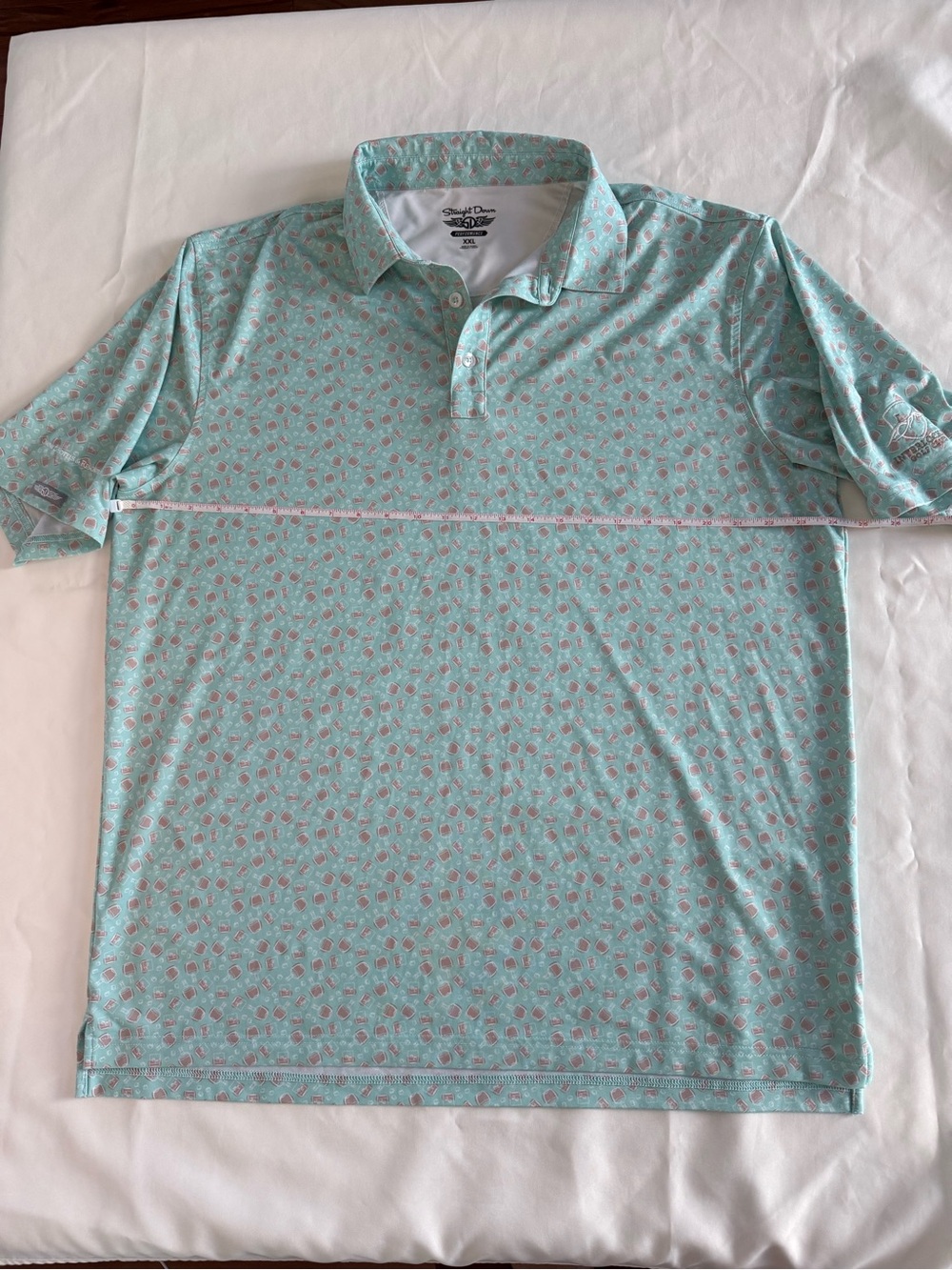 whiskey bottle Printed Polo Shirt by Straight Down Omni golf club xxl